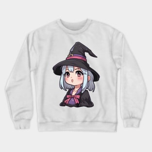 Anime girl witch halloween Crewneck Sweatshirt